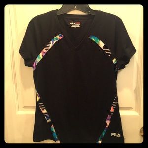 FILA Sport Medium V-Neck Workout Fitted T-Shirt